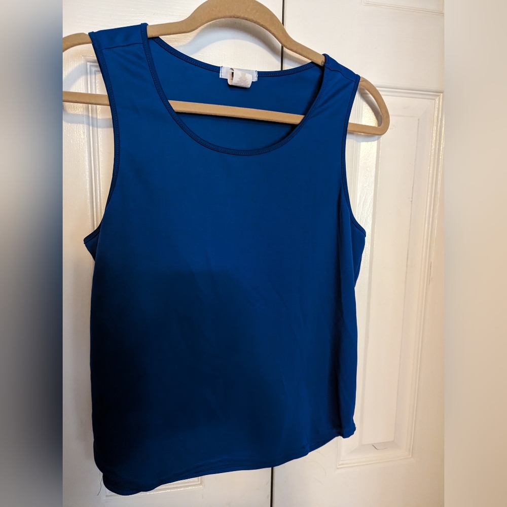 Vital royal blue sleeveless tennis shirt, size small